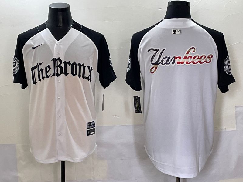 Men 2025 New York Yankees Blank White black Five generations Joint Name Nike MLB Jersey style 56